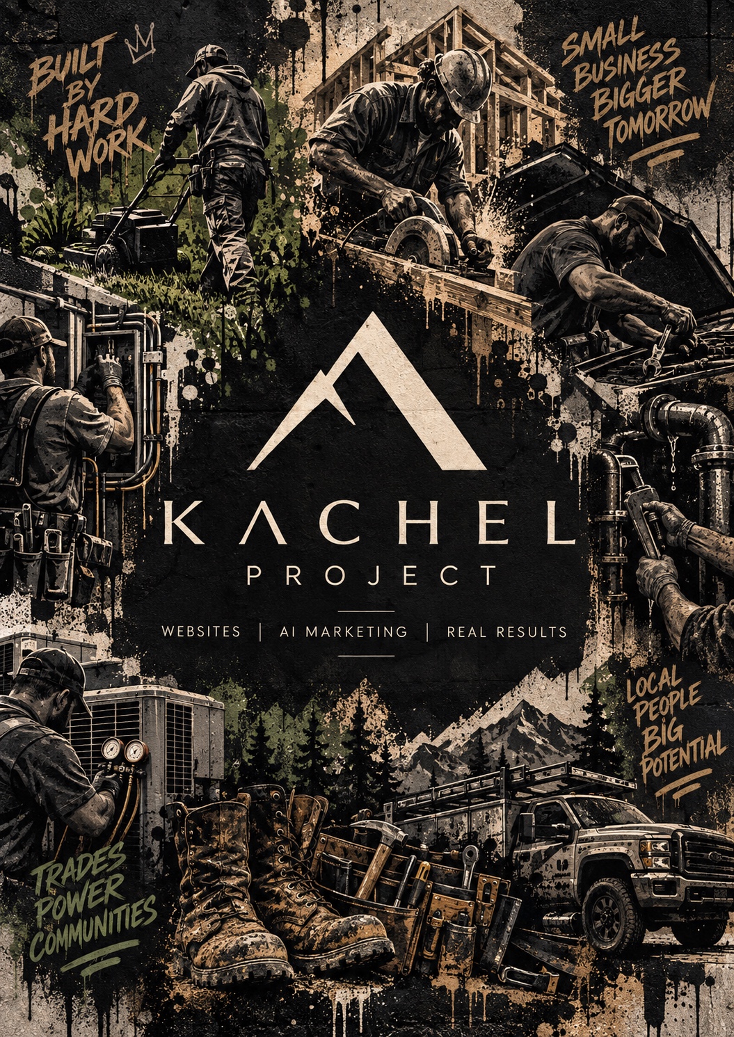 Kachel Project artwork celebrating independent trades and small businesses
